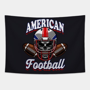 American Football Skull Tapestry