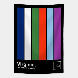 Viriginia State Flag // Original State Flag Colors Design Tapestry