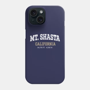 Mt Shasta California - Cascades 14er  - White Vintage Arch Phone Case