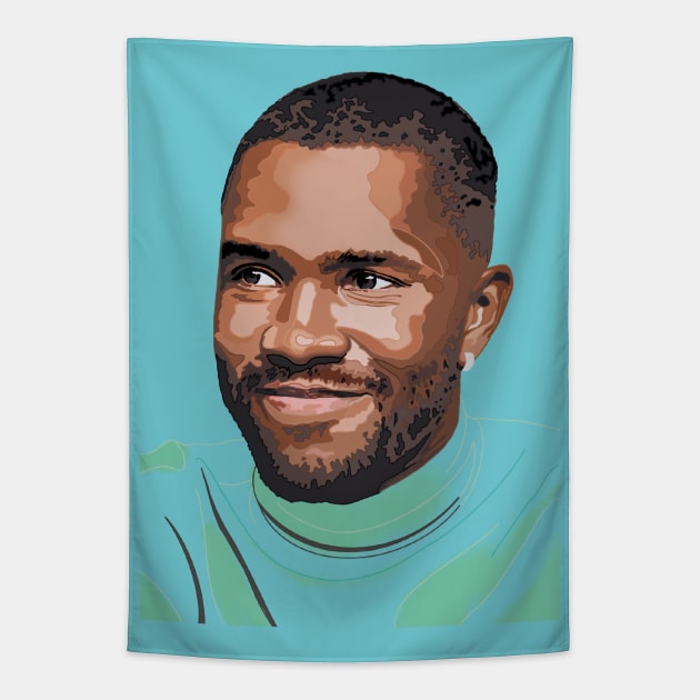 Frank Ocean Original Fan Art Tapestry by HAPHEART.COM