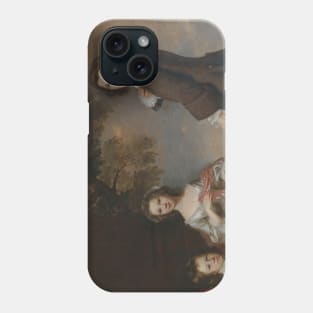 Thomas and Martha Neate with His Tutor, Thomas Needham by Joshua Reynolds Phone Case