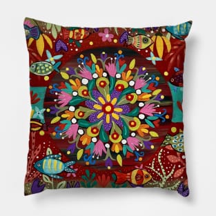 Kaleidoscopic Fish Pillow