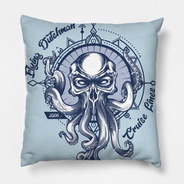 Flying Dutchman Cruise Lines Pillow by AZTEdesigns