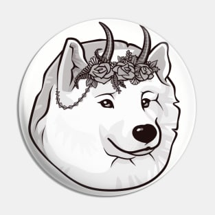 Adorned by Nature (black & white) Pin