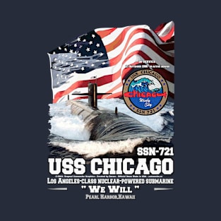 USS Chicago SSN-721 Submarine veterans T-Shirt