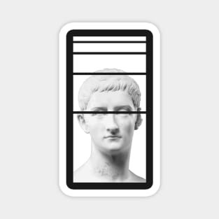 Glitch Aesthetic Greek Bust | Vaporwave Magnet