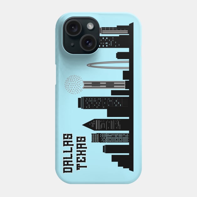 Dallas Texas skyline Phone Case by Travellers