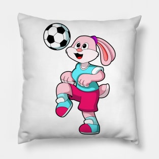 Rabbit at Sports with Soccer Pillow