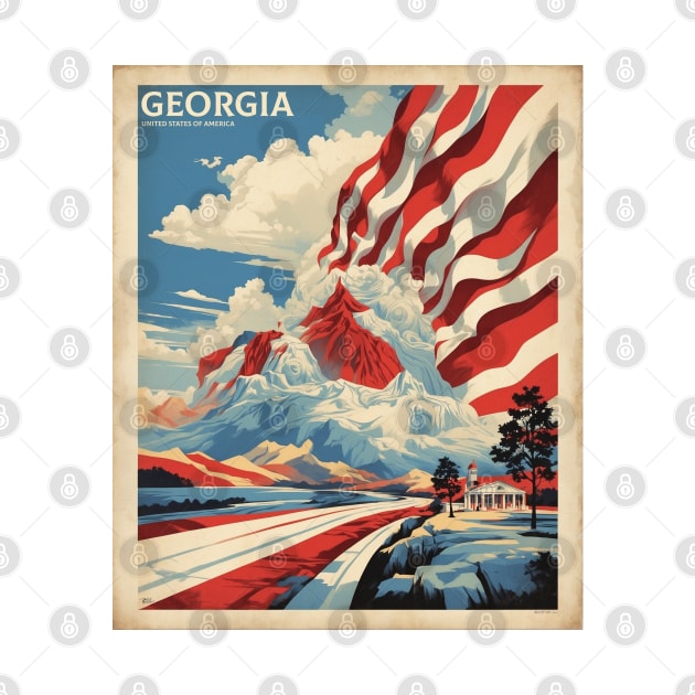 Georgia United States of America Tourism Vintage Poster by TravelersGems