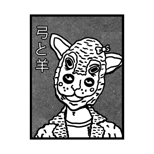 Sheep Halloween Mask Character Anime Manga Inspired by Awful Waffle Press