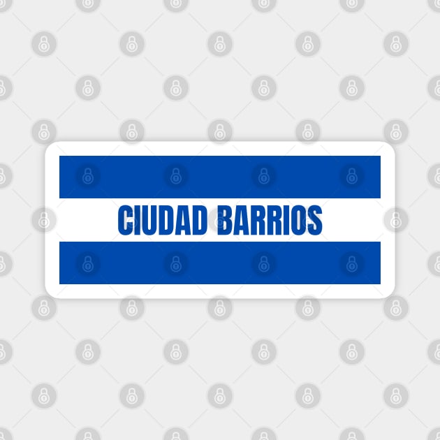 Ciudad Barrios City in El Salvador Flag Colors Magnet by aybe7elf