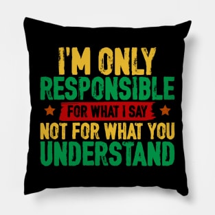 I'm only responsible for what I say Pillow