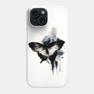 Butterfly japanese ink art, sumi e Phone Case