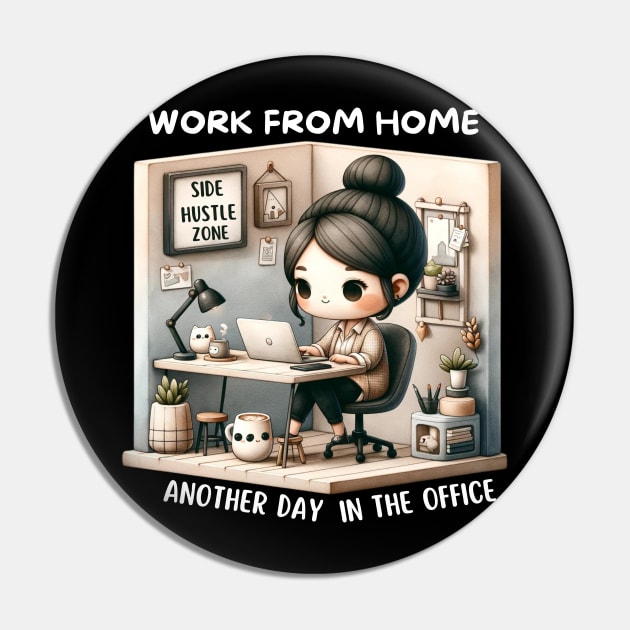 Funny Work From Home Pin by The Global Worker