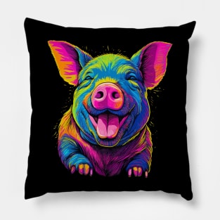 Pot-Bellied Pig Smiling Pillow