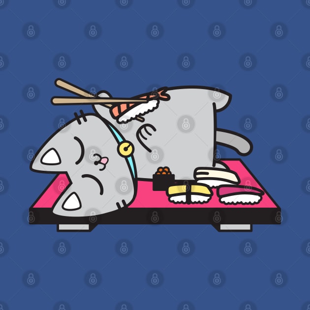Sushi Cat by plattercats