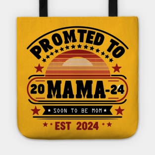 Promoted To Mama Est 2024 - pregnancy announcement New Mommy Tote
