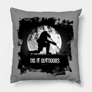 Do It Outdoors - pond hockey Pillow