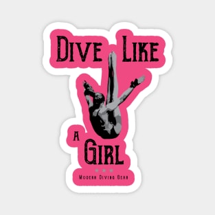 Women's Dive Like a Girl Diving Shirt Magnet