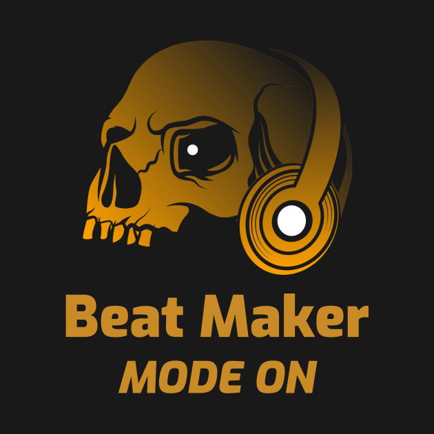 Beat Maker Mode On Yellow Skull by AudioWear