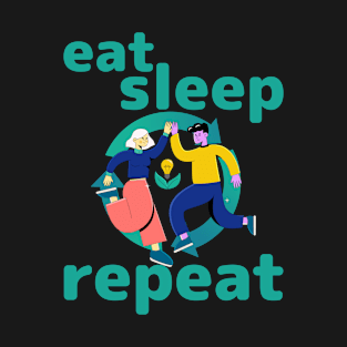 Eat Sleep Recycle Repeat Happy Earth Day T-Shirt