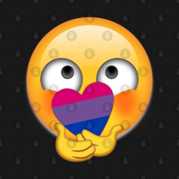Bisexual Shy Heart Emoji by metanoiias
