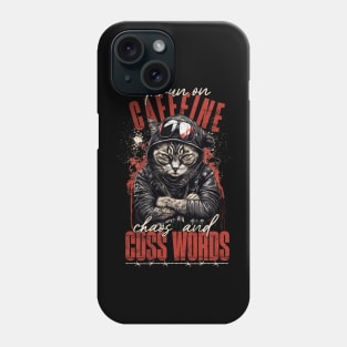 I run on caffeine, chaos, and cuss words. Phone Case