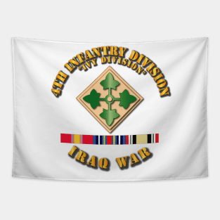 4th Infantry Div - Iraq War w SVC Ribbons Tapestry