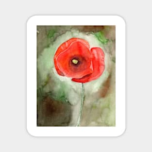 Poppy Fine Art Painting Magnet