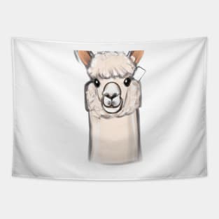 Cute Alpaca Drawing Tapestry