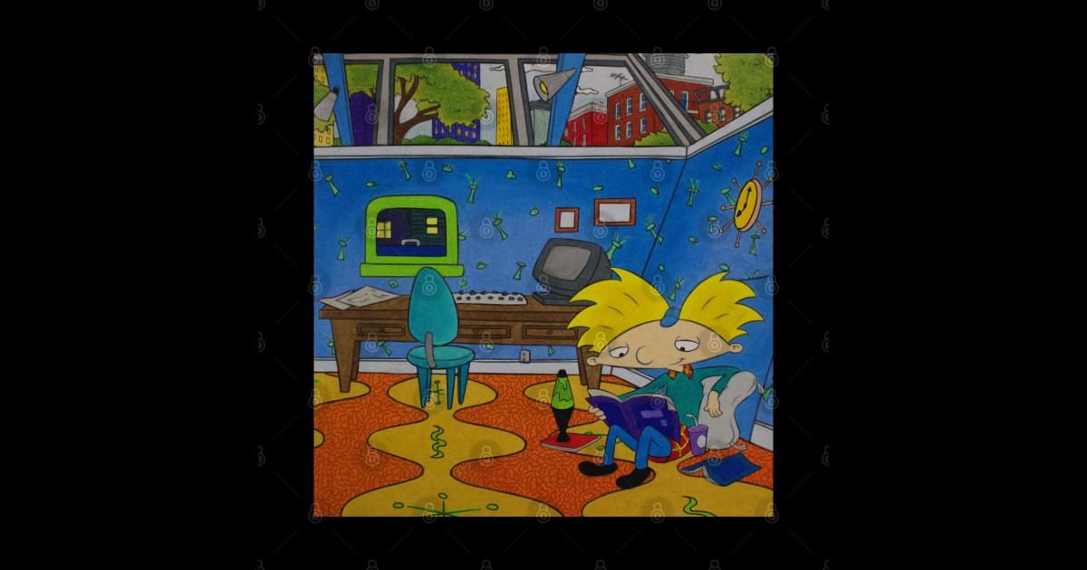Hey Arnolds Room Nickelodeon Sticker TeePublic