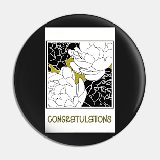 Congratulations , stylish card Pin