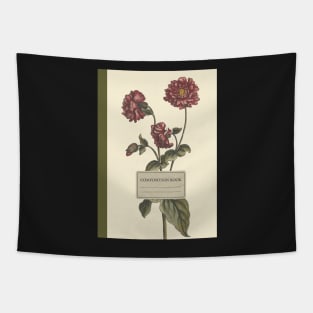 Aesthetic Vintage Floral Composition Book Tapestry