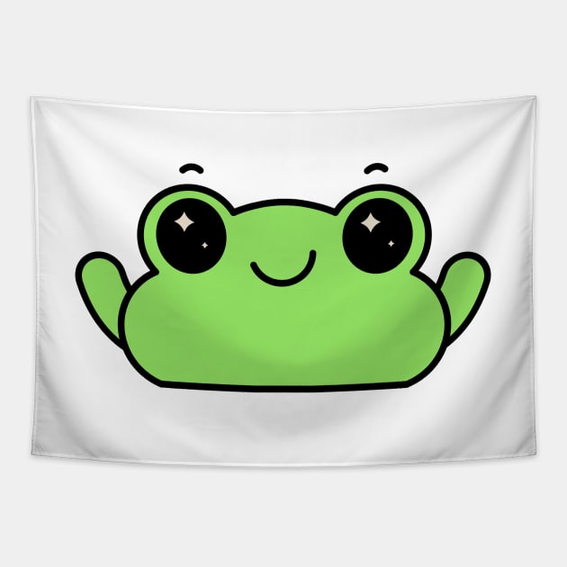 Cute Frog Kawaii Tapestry by IstoriaDesign