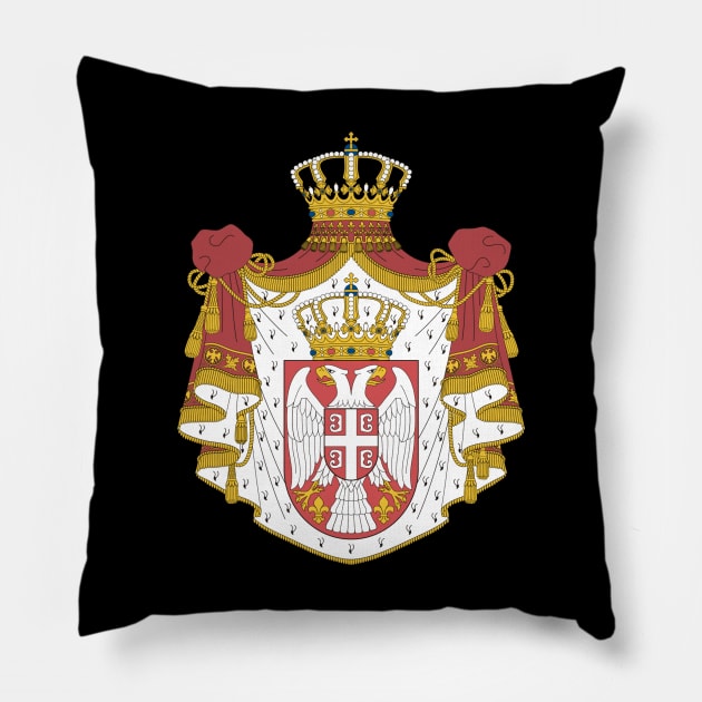 Coat of arms of Serbia Pillow by Wickedcartoons