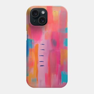 Colorful Abtract Painting: City Skyline Phone Case