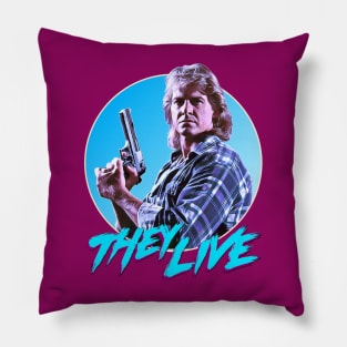 They Live Nada Retro Cult Classic Horror Fan Design Pillow