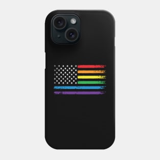 LGBT Rainbow American Flag | LGBTQ 4th of July | Gay Pride Month Phone Case