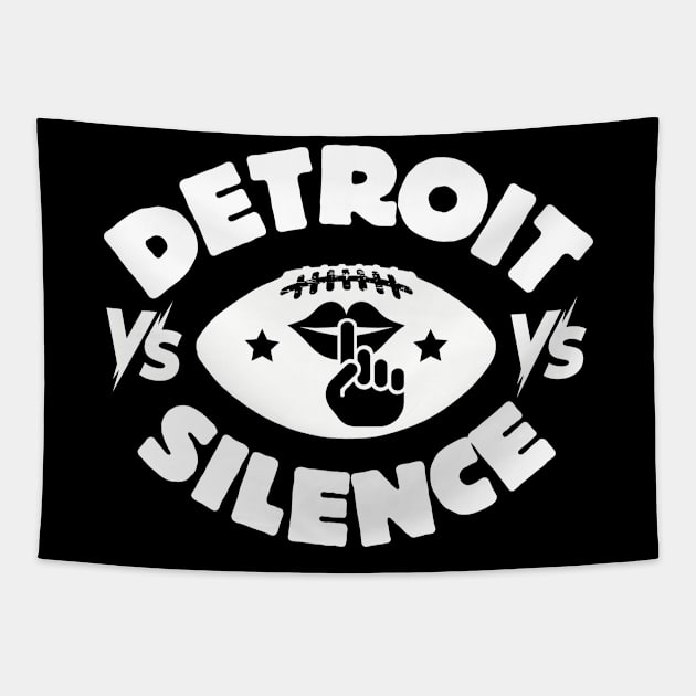 Detroit vs Silence Tapestry by NomiCrafts