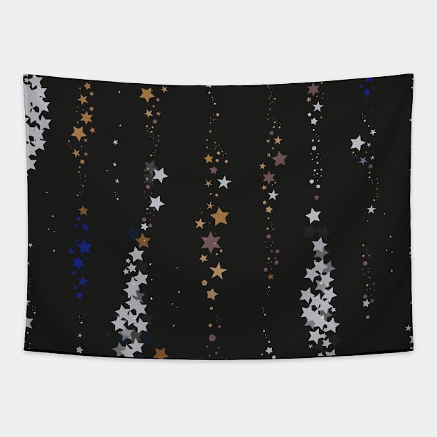 Stars gold and navy shining Tapestry by GULSENGUNEL