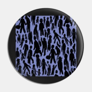 Crowded Street Pattern Pin