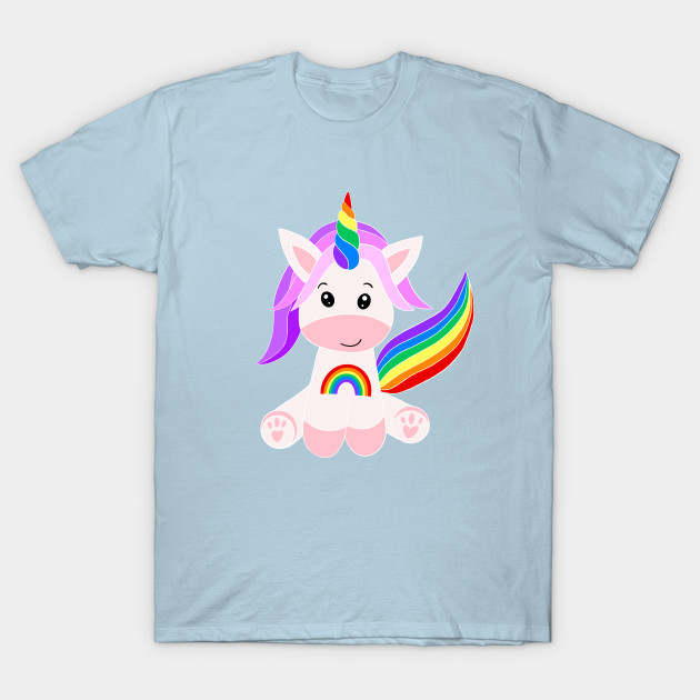 Disover Cute Rainbow Unicorn - Rainbow Unicorns - T-Shirt