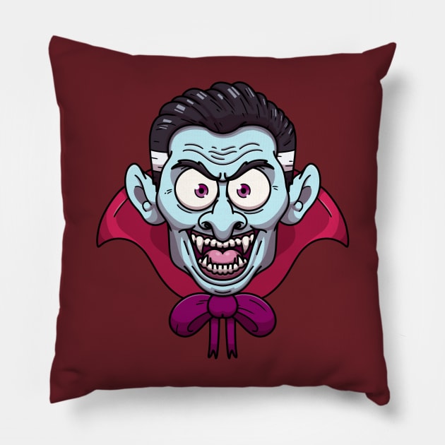 Vampire Face Pillow by TheMaskedTooner