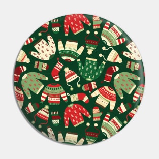 Ugly Christmas Fashion red green white Pin