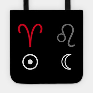 Aries Sun Leo Moon Zodiac Sign Tote