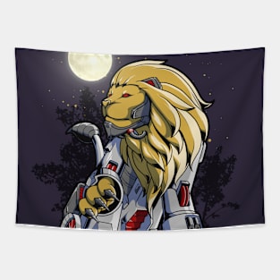 the cyberpunk simba Tapestry