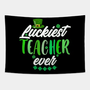 Luckiest Teacher Ever St. Patrick's Day Tapestry