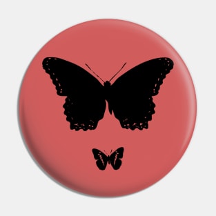 Elegant Black Butterflies Pin