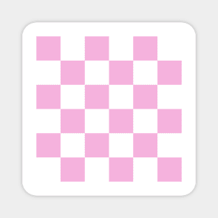 Pink and white checkerboard print Magnet