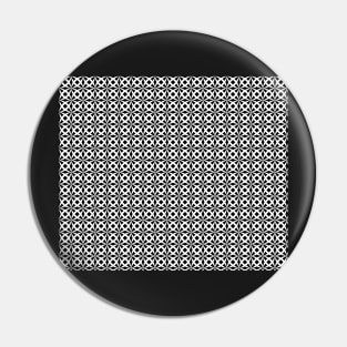 Decorative Black and White Pattern Pin